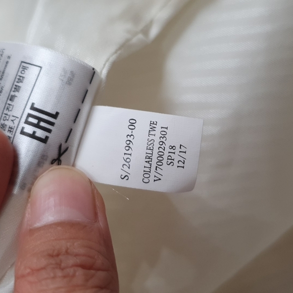 NWOT Banana Republic Collarless Tweed Blazer Jacket - Picture 5 of 11